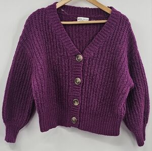 Ava & Viv Pink Magenta Cardigan Size X
